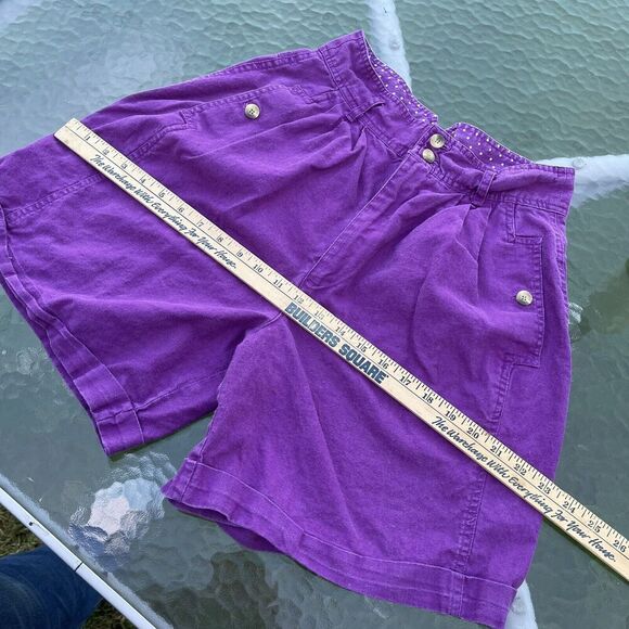 Vintage Kikomo High Rise Mom Shorts Women Junior 9/10 Pleated Front Bermuda - Picture 9 of 9